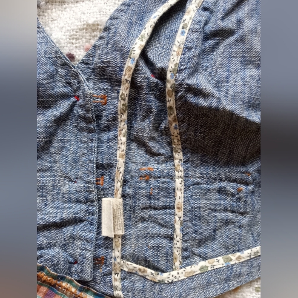 Free People Halter Neck Denim Vest Top - Picture 11 of 16